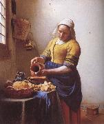 Jan Vermeer Kokspigan oil